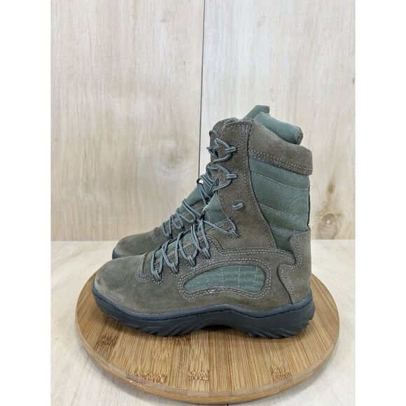 NEW Converse Green Leather Nylon Military Tactical Combat Boots Womens Size 7 - Picture 1 of 9
